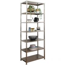 Shelfr - 7 Niveaux Étagère en Acier Inox jusqu'à 280kg - 74x41x200 Rangement Métallique