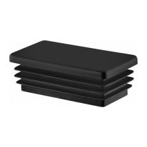 7 pcs bouchon pour Tube rectangulaire Capuchon 60x30 mm Noir,Plastique Embout Bouchons d'obturation