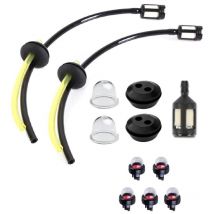 7 Pièce Tuyaux D'essence Avec Filtre, 5 Pack General Snap-In Primer Bulb,Tuyau de Carburant Pour Débroussailleuse, Tuyaux d'Essence Durite avec