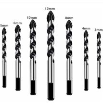 Fitags - 7 pieces foret set pour carrelage, verre, béton, pierre, brique, carreaux, ceramique et miroirs(3mm 4mm 5mm 6mm 8mm 10mm 12mm)