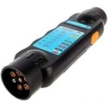 7-poliges Anhänger-prüfgerät, 7-poliger 12-v-anhänger-stromanschlussprüfer, Diagnosetester, Schwarz