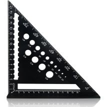 7 Pouces Equerre Menuisier, Regle Triangle Métrique, Règle Triangle Haute Précision en Alliage d'Aluminium pour Charpentier, Couvreur, Ingénieur