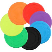 7 Stück Hunde-Frisbees, 18 cm Frisbee-Spielzeug für Hunde, Gummi-Frisbee-Spielzeug, für Land- und Wassertraining, Hundetraining, Werfen, Fangen und