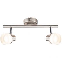 Lampada da parete e soffitto Faretto da soffitto 2 fiamme Lampada da soffitto due faretti, orientabile, 2x 3,5 watt led 190Lm bianco caldo, l 31,5 cm