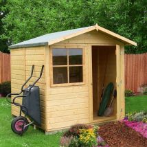 Abri Single Door Tongue and Groove Garden Shed Workshop Approx 7 x 7 Feet