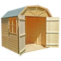Barn Double Doors Tongue and Groove Garden Shed Workshop Approx 7 x 7 Feet