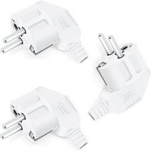 Gotrays - x Schuko-Stecker, 250 v (16 a), Schutzkontaktstecker mit Knickschutztülle, Schuko-Stecker aus Kunststoff, bruchfest, langlebig, verwendbar