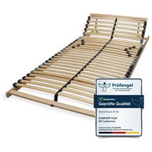 Sleepneo - 7 Zonen Lattenrost 90x200 mit verstellbarem Kopfteil - Ergonomischer Lattenrost 7 Zonen, 28 Latten, made in germany, Traglast ca. 150Kg