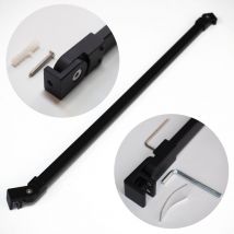 70 cm Stabilisationsstange für Duschwände Duschkabinen drehbar aus Edelstahl Eckig Schwarz matt