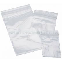 Shatchi - 400 Zip Seal Bags Clear Plastic Zip Lock Food & Freezer Grip Self Seal 5' x 7.5'