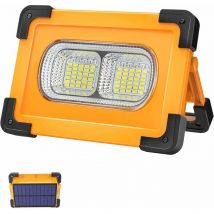 700W Projecteur led Rechargeable3Modes Super Brillant Lampe de Travail Projecteur led Portable avec Pannea Solaire Lampe Chantier pour Chantier,