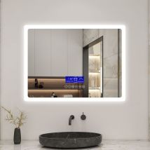 Acezanble - Biubiubath 700x500mm Bluetooth Bathroom Mirror with led Lights Anti-fog Touch Control