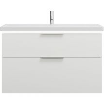 Burgbad - Eqio lavabo cerámico con mueble bajo para lavabo con