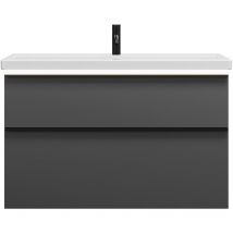 Burgbad - Eqio lavabo cerámico con mueble bajo para lavabo con