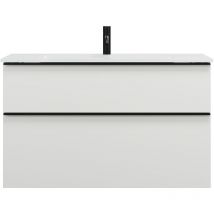 Burgbad - Eqio lavabo de cristal con mueble bajo para lavabo, ancho