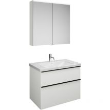 Burgbad - Eqio Set, compuesto por armario con espejos, lavabo de