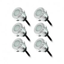 Vision-el - Kit led Spot Terrace 6x0,6W 120° 12V - White Hot 3000K