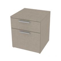 709CZ - Commode chambre-bureau l 45 et 2 tiroirs h.16,h. 32 avec glissières à fermeture lente 45X45X51.8 (LxPxH) - Effet tissu
