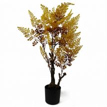 Leaf - 70cm Artificial Autumn Gold Fern Tree Plant