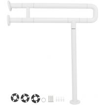 Debuns - 70cm Barre d'appui pliable pour toilettes, barre dappui wc handicapé, Barre D'appui De Sécurité Pliante, Acier inoxydable, Pour âgées