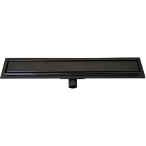 Sea-horse - 70cm Black Coloured Stainless Steel Bathroom Floor Linear Shower Drain Sheet