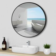 50cm Round Wall Mounted Mirror with Black/Gold Frame for BathroomHome DecorationMakeupshaving