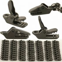 Tonchean Œillet auto-perforant et accessoire de bâche,70pcs Clip de Fixation Bache Auvent, Clips de Verrouillage Clips de Bâche Clips Toile de Tente