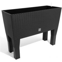 Fioriera Rato 72 litri con sistema di irrigazione in colore antracite 80 x 33 x 65 cm con gambe