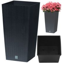 7.2 -Liter -Zeit Pot mit Einsatz 17 x 17 x 32,4 cm in Anthrazitfarbe