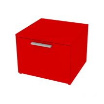 720CZ - Cassettiera cameretta-ufficio L 45 e 1 cassetti h.32, con guide a chiusura rallentata 45x45x35,6 (LxPxH) - Rosso
