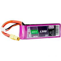 Modellbau-Akkupack (LiPo) 7.4 v 1300 mAh Zellen-Zahl: 2 25 c Softcase XT60 - Hacker