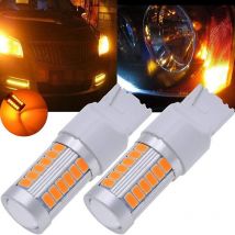 7440, T20 Ampoules Led Orange Jaune 900 Lumens Clignotants Lumière