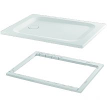 Bette - Plato de ducha rectangular Ultra con soporte mínimo de