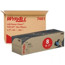 Wypall - L40 Power Clean pop-up Box Paper Wipers - 8 Boxes