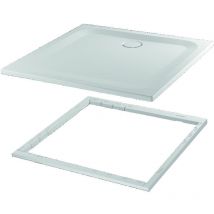 Bette - Plato de ducha rectangular Ultra con soporte mínimo de