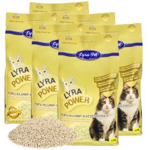 Lyra Pet - 15 kg Tofu Litière agglomérante pour chats