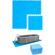 7,5 m² Poolunterlage - 32 eva Matten 50x50 Pool Unterlage - Unterlegmatten Set