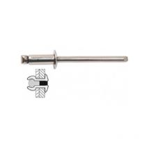 75 remaches de acero inoxidable / acero inoxidable con cabeza plana ø 3,2 x 8 mm Techman