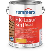 Hk-lasur 3in1 [plus] Kiefer, Matt, 5 Liter, Holzlasur, Premium Holzlasur Außen, 3fach Holzschutz Mit Imprägnierung + Grundierung + Lasur - Remmers