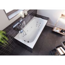 Riho - Bañera rectangular Columbia, con sistema de flujo, 1 plaza,