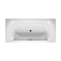Riho - Bañera rectangular Linares, versión derecha, con Air-System,