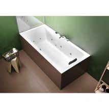 Riho - Bañera rectangular Lugo, versión izquierda, con sistema de