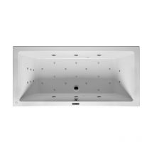Riho - Bañera rectangular Lusso, versión derecha, con sistema