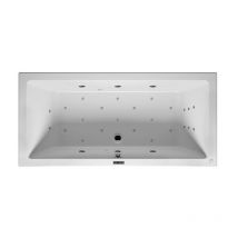 Riho - Bañera rectangular Lusso, versión izquierda, con sistema