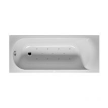 Riho - Bañera rectangular Miami, versión izquierda, con Air-System,