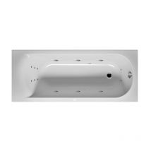 Riho - Miami bañera rectangular, versión derecha, con sistema de