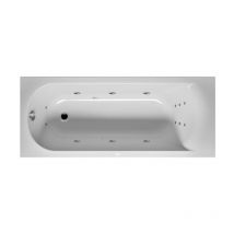 Bañera rectangular Riho Miami, versión izquierda, con sistema de
