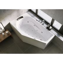 Riho - Bañera rinconera Yukon, con sistema Joy, empotrada, 1 plaza,