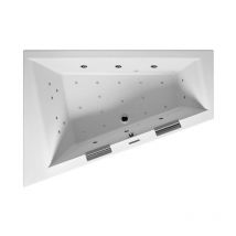 Riho - Bañera Doppio, asimétrica, con sistema Joy, 2 plazas,