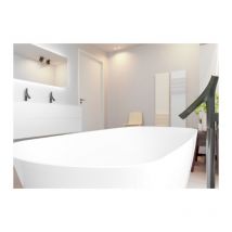 Riho - Bañera exenta Bilo, SolidSurface, 165x77x55cm, 223 litros,
